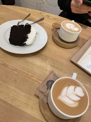 Desert & coffe  at Billy Brunch & Lounge in Barcelona