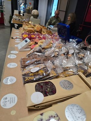 At Veganworld, Hasselt, Kerstbeurs at Zonder Ei Bakkerij in Ghent