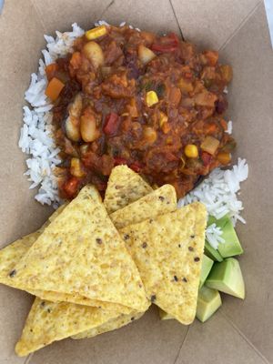 Bean chilli with nachos  at Jenny & Carmie in Viana De Castelo