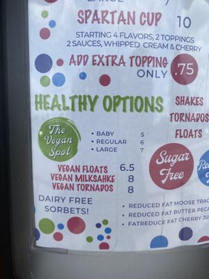 Menu  at Sparta's Shack in Lafayette