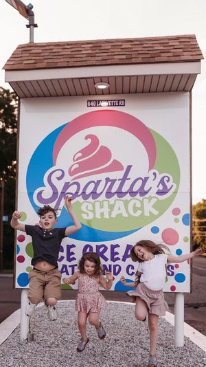 Spartas shack challenge  #JUMPFORICECREAM  at Sparta's Shack in Lafayette
