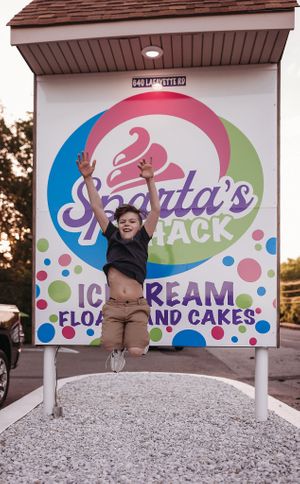 Spartas shack challenge  #JUMPFORICECREAM  at Sparta's Shack in Lafayette