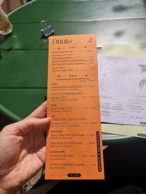 Karte der Drinks 1/2 at drei&zwanzig in Karlsruhe