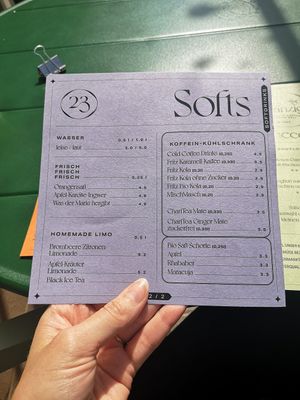 Getränke Karte at drei&zwanzig in Karlsruhe