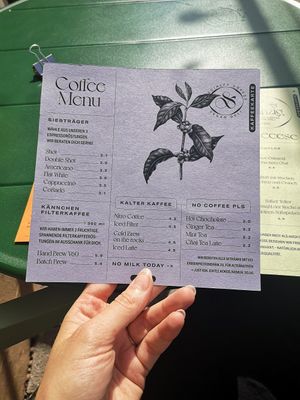 Kaffee Karte at drei&zwanzig in Karlsruhe