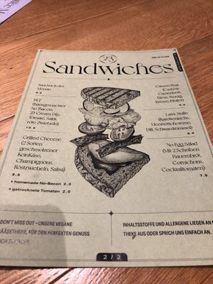 Sandwiches Menu   at drei&zwanzig in Karlsruhe