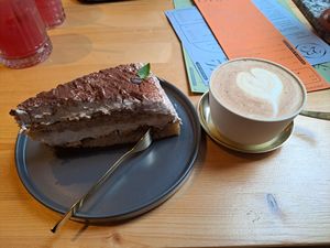 Tiramisu-Torte und Cappuccino ❤️ at drei&zwanzig in Karlsruhe