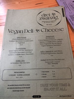 Menu #Veganuary at drei&zwanzig in Karlsruhe