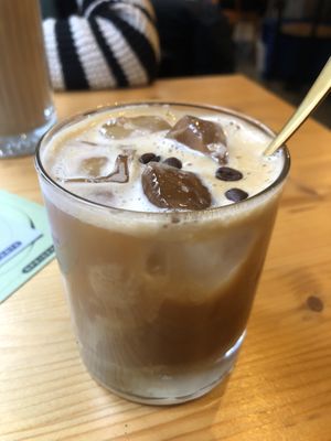 Iced „Henny“ (americano with v-condensed milk)  #Veganuary at drei&zwanzig in Karlsruhe