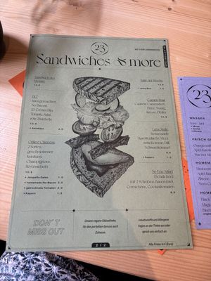 Menu in part  at drei&zwanzig in Karlsruhe