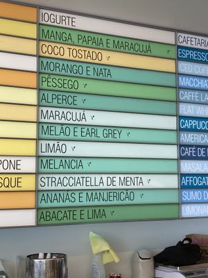 Amazing variety - Plus there was 3 extra which weren’t on the board  at DOPPO Gelataria in Coimbra