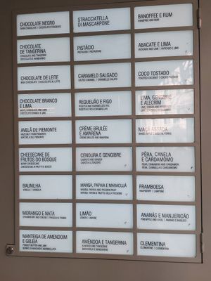 Opções at DOPPO Gelataria in Coimbra