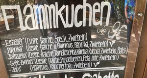 Vegan Flamkuchen  at Senftenberger Felsenkeller in Buttenheim