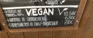 Cold vegan options   at Senftenberger Felsenkeller in Buttenheim