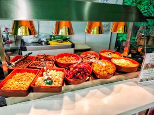 Dishes for DIY bowl at The Good Food Life in Central Singapore