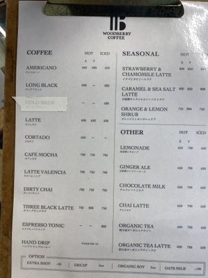 Menu   at Woodberry Coffee - Meguro in Tokyo