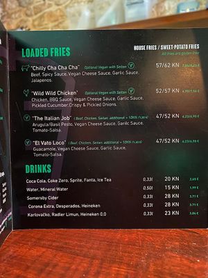 Menu   at Kebab Factory in Hvar