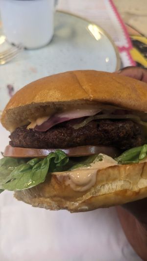 Vegan burger at Fat Hippo in Birmingham