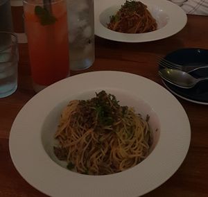 Mushroom pasta at Darc-en-Ciel in Seoul