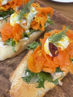Carrot Open Sandwich. So fresh as always!    at Darc-en-Ciel in Seoul