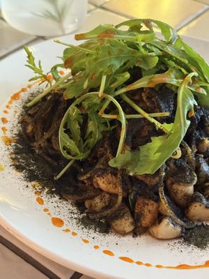 Sea flavoring spaghetti. My favorite   at Darc-en-Ciel in Seoul