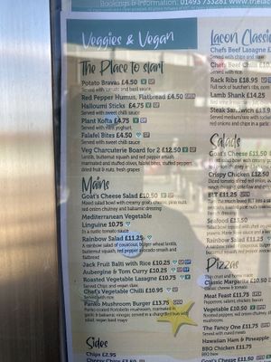 Veggie/Vegan menu from June 2022  at The Lacon Arms in Hemsby