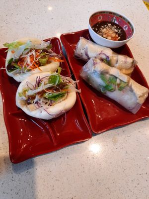 Bao buns and rice paper rolls at Hien Vuong in Footscray