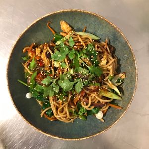 Chow Mein, Chinese style noodles at Bodja in Brussels