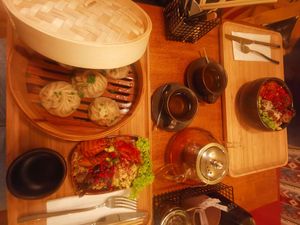 Dumpling and bowls! at Bodja in Brussels