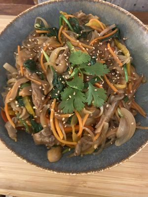 Vegan noodles  at Bodja in Brussels