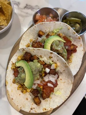Vegan tempeh tacos  at Hola Avo - I'Park Mall in Seoul