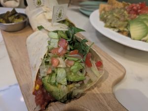 Burrito with tempeh at Hola Avo - I'Park Mall in Seoul