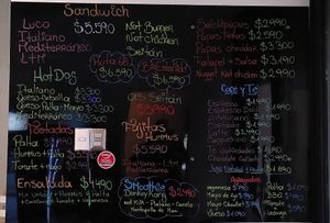 El menú at Estallido Vegano in Santiago