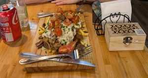 Papas Bravas at Estallido Vegano in Santiago