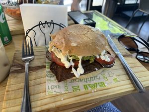 Italian sandwich   at Estallido Vegano in Santiago