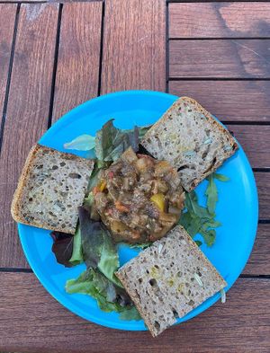 Appetizer, this was really delicious at Tibetan Convention Tea House in Florennes
