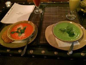 Soups at Vegafe - Augustijonu Str. in Vilnius