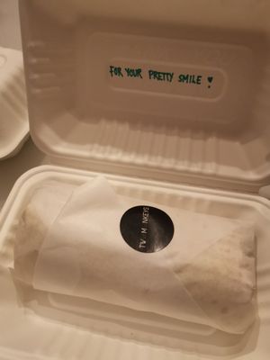 Box comes with cute message at Two Monkeys in Oslo
