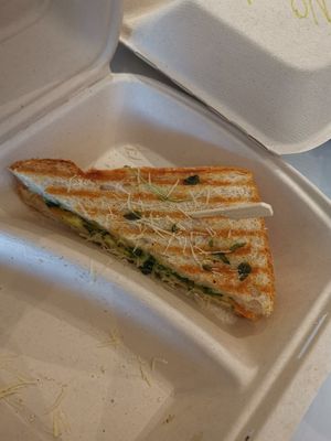 Pesto and cheese sandwich at Two Monkeys in Oslo