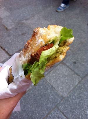Sandwich at Vegan Folie's in Paris