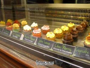 Cupcake selection at Vegan Folie's in Paris