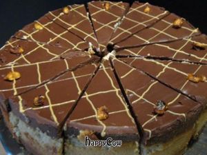 delicious 'cheese'cake , peanuts butter , chocolate , vanilla at Vegan Folie's in Paris