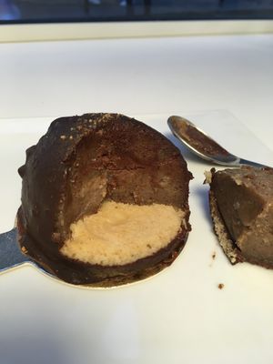 Chocolate, cream and pear at Vegan Folie's in Paris