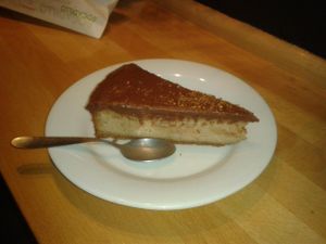 Chocolate cheesecake at Vegan Folie's in Paris