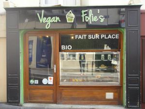 Shop front :)  at Vegan Folie's in Paris