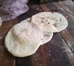 Step 2 - Rolled Bread at Majha Kulcha Shop in Amritsar
