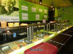 Cafeteria-style ordering and menu at Rada & K in St Petersburg