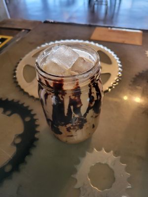 Iced mocha at Rust Is Gold Coffee in Albuquerque