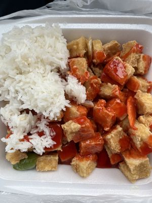 Sweet and sour tofu  at Chopstix Asian Bistro in Rock Springs