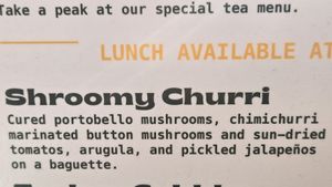 Current vegan sandwich, nothing is marked vegan at Lost Sock Roasters in Washington